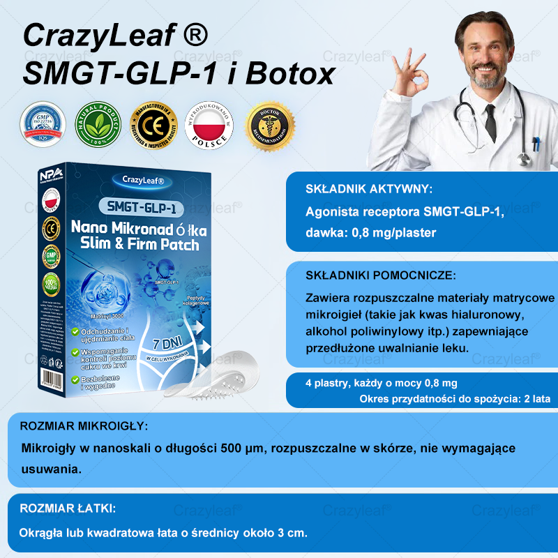 ✨𝐂𝐫𝐚𝐳𝐲𝐋𝐞𝐚𝐟® 𝐒𝐌𝐆𝐓-𝐆𝐋𝐏-𝟏 𝐏𝐥𝐚𝐬𝐭𝐫𝐲 – 𝐒𝐩𝐚𝐥𝐚𝐧𝐢𝐞 𝐭ł𝐮𝐬𝐳𝐜𝐳𝐮, 𝐔𝐣ę𝐝𝐫𝐧𝐢𝐞𝐧𝐢𝐞, 𝐏𝐨𝐳𝐢𝐨𝐦 𝐜𝐮𝐤𝐫𝐮 • 𝐄𝐟𝐞𝐤𝐭𝐲 𝐰 𝟕 𝐝𝐧𝐢, 𝐛𝐞𝐳 𝐳𝐚𝐬𝐭𝐫𝐳𝐲𝐤ó𝐰