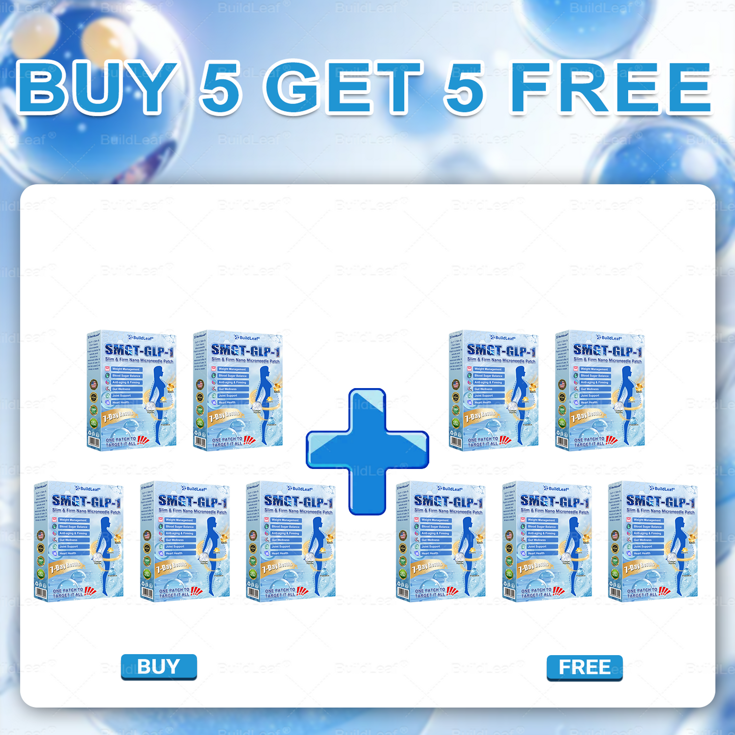 FDA Store |𝐵uil𝗱𝐿ea𝐟® 𝑮𝐋𝑃-1 Slim & Firm 𝑁ano 𝑀icroneedle 𝑃atch with Collagen,Turmeric&Matrixyl 3000 丨Obesity,Cardiovascular Diseas, Diabetes, Sleep Apnea, Joint Problems and More